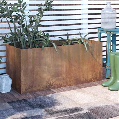 17 stories elisabetta corten steel planter box|17 Stories Elisabetta Corten Steel Planter Box .